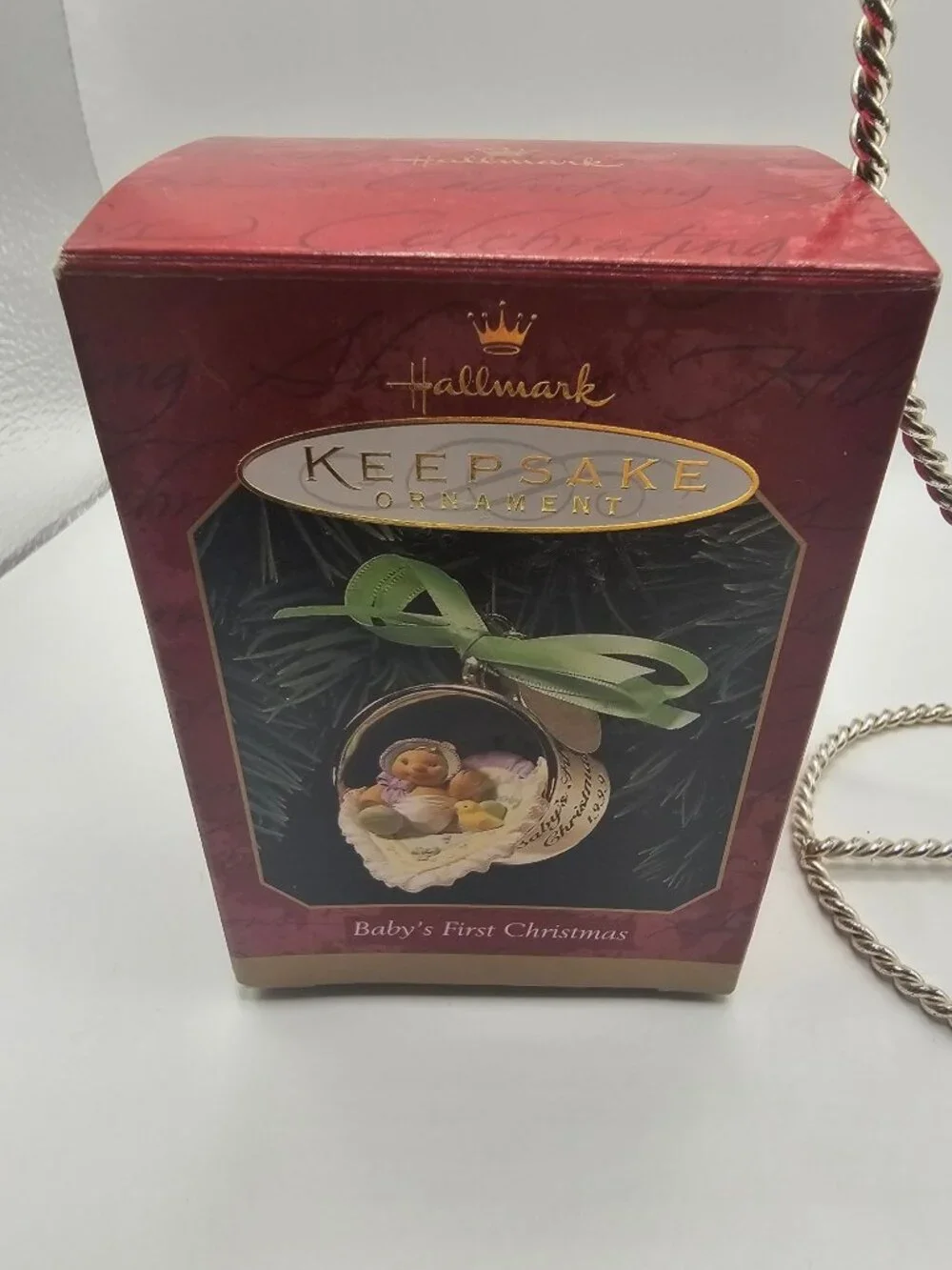 Babys First Christmas 1999 Hallmark Keepsake Ornament With Box - Handcrafted Sil